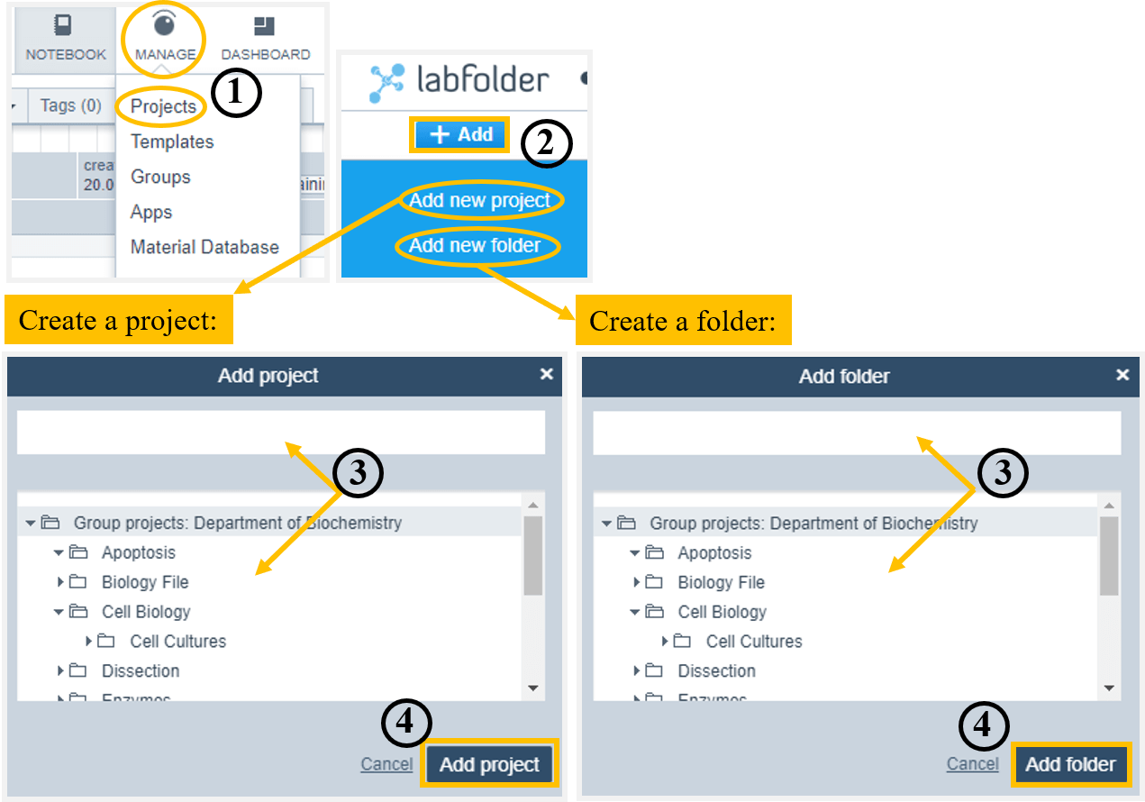 Helpdesk-Create project/folder