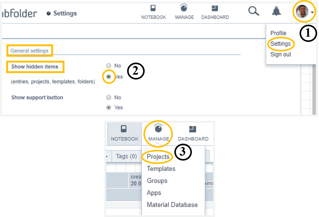 Helpdesk-View hidden projects/folders/entries 1