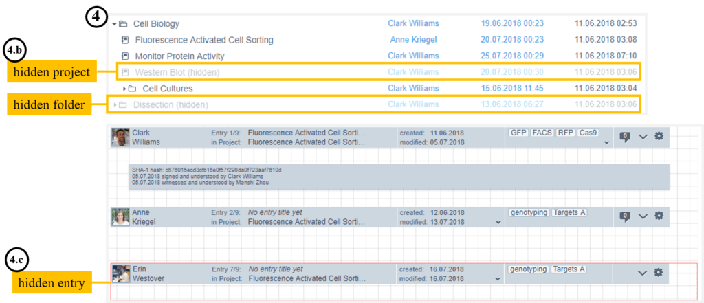 Helpdesk-View hidden projects/folders/entries 2