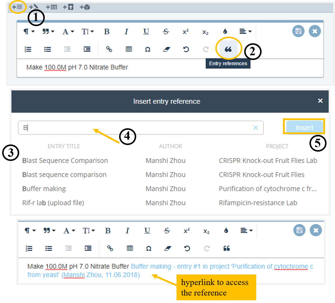 Helpdesk-Entry reference