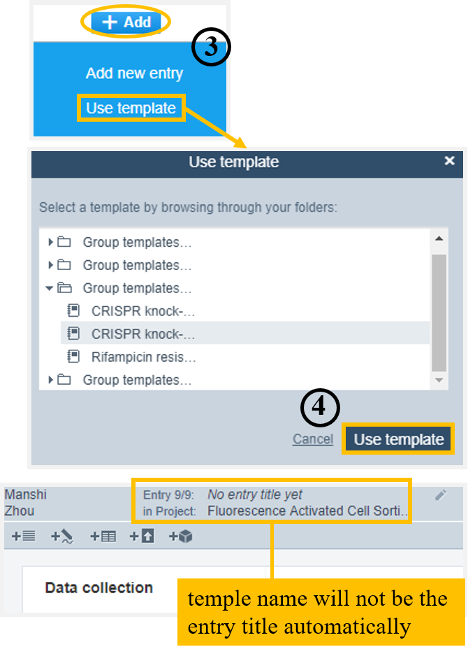 how do i use a template labfolder how to use templates
