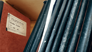 Lab Notebooks in Cabinet